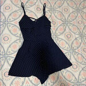 TRIXXI Blue White Polkadot Romper - Size XXS